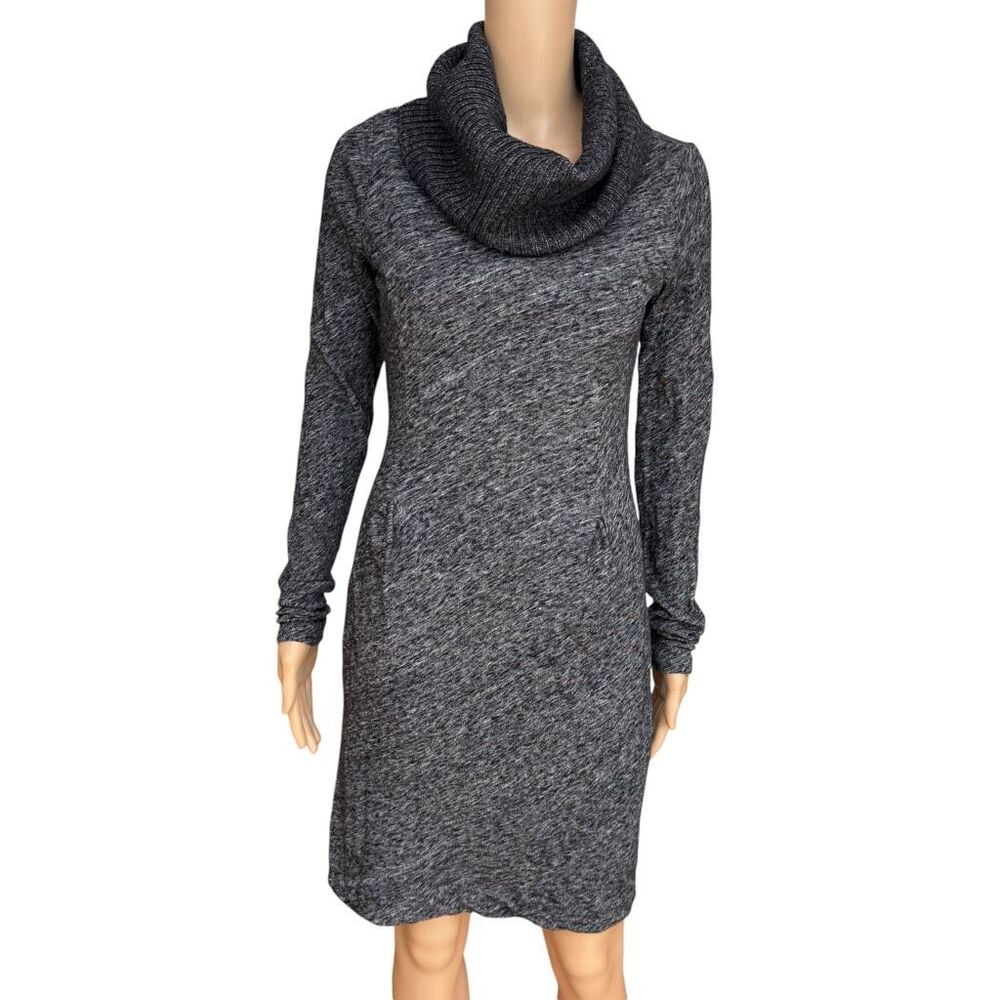 Hugo Boss BOSS Women’s Gray Marled Cowl Neck Sweater Dress Long Sleeve size S?
